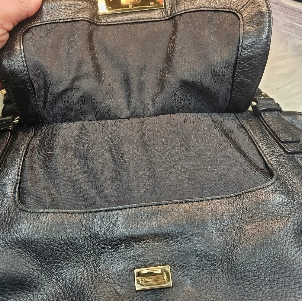 MICHAEL Kors Luggage Deneuve Satchel Leather Purse Black - Picture 5 of 16